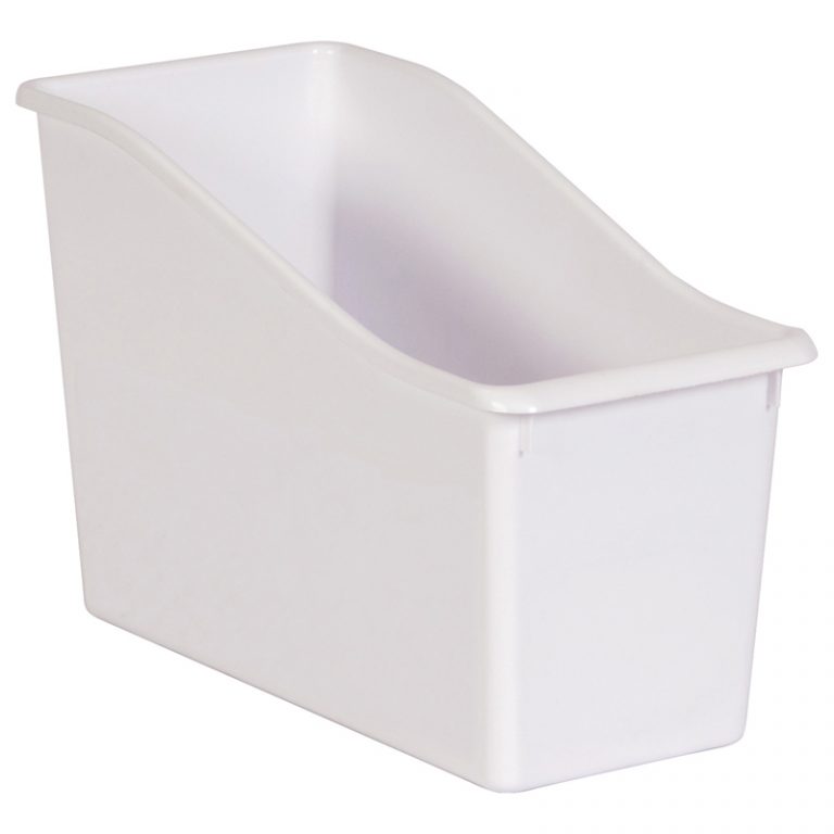 Teacher Created Resources White Plastic Book Bin