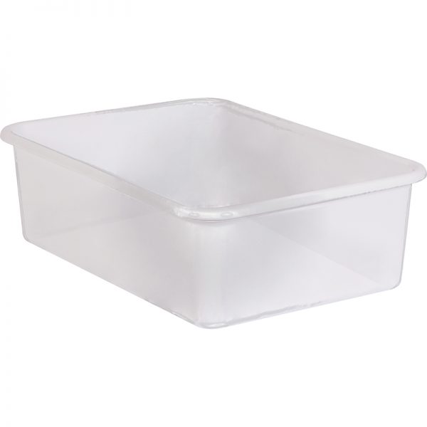 Teacher Created Resources Large Plastic Storage Bin, Clear