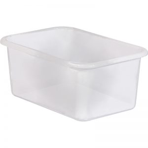 Teacher Created Resources® Small Plastic Storage Bin, Clear