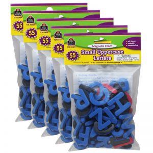 Teacher Created Resources Magnetic Foam: Small Uppercase Letters, 55 Per Pack, 5 Packs