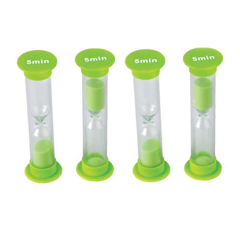 Teacher Created Resources Sand Timers, Small, 5 Minute, 4 Per Pack, 6 Packs