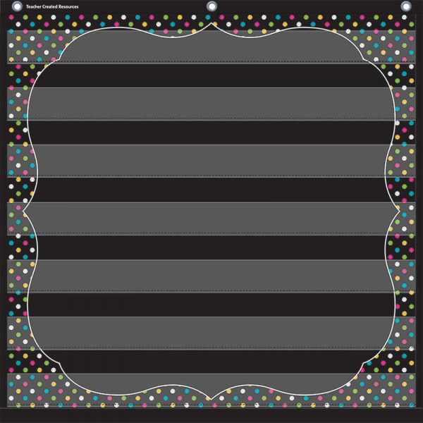 Teacher Created Resources Chalkboard Brights 7 Pocket Chart (28" x 28")