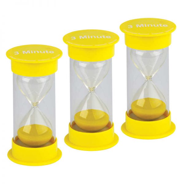 Teacher Created Resources Sand Timer, Medium, 3 Minute, Pack of 3