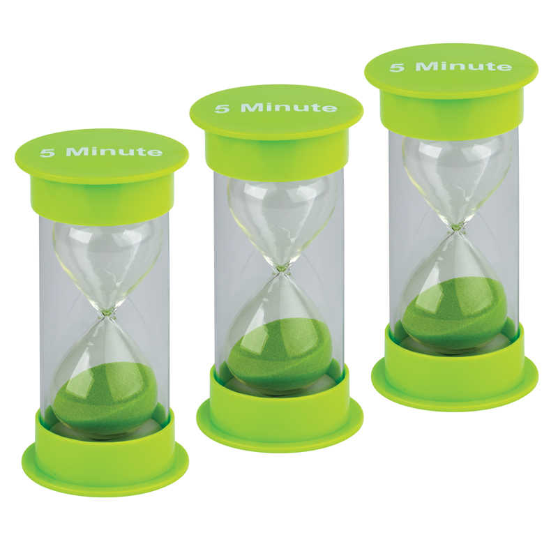 Teacher Created Resources 5 Minute Sand Timer, Medium, Pack of 3