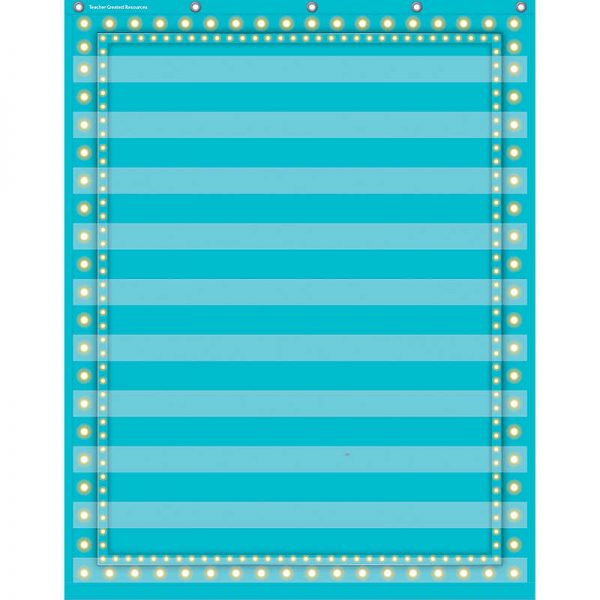 Teacher Created Resources Light Blue Marquee 10 Pocket Chart (34" x 44")