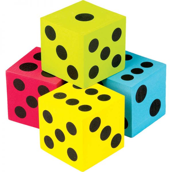 Teacher Created Resources Foam Colorful Jumbo Dice
