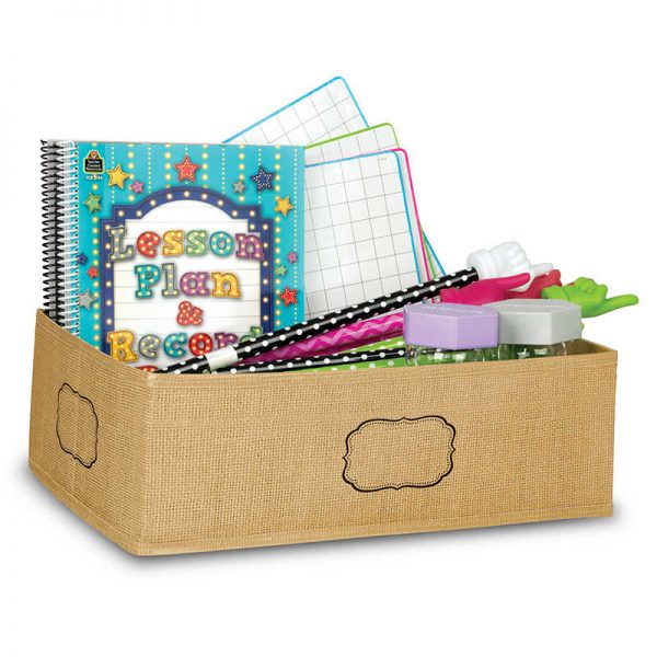 Teacher Created Resources Burlap Storage Bin