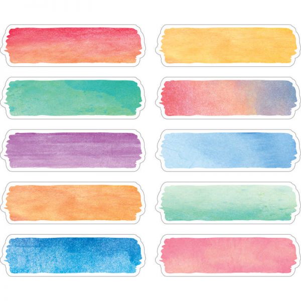 Teacher Created Resources Watercolor Labels, Non-Adhesive, Pack of 120