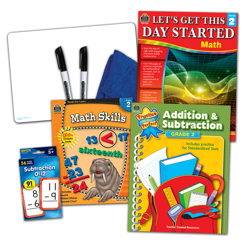 Teacher Created Resources Learning Together: Math Grade 2 Home Learning Set