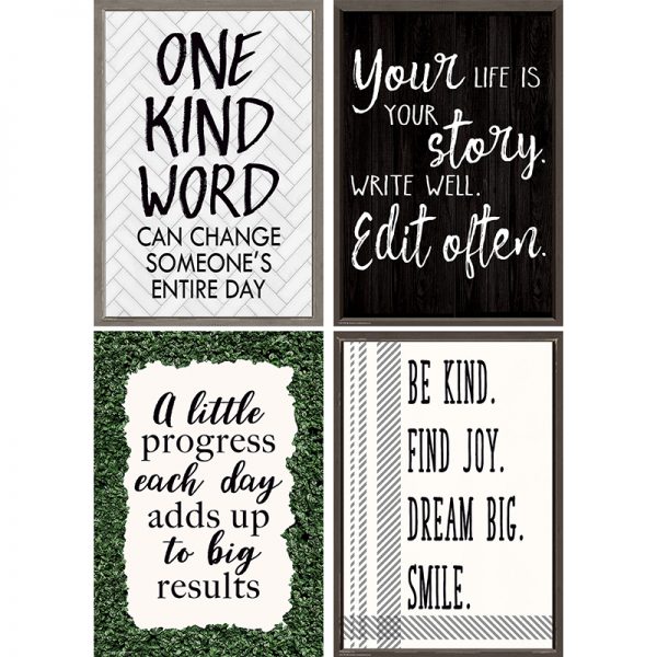 Teacher Created Resources Modern Farmhouse Poster Pack, 4 Posters