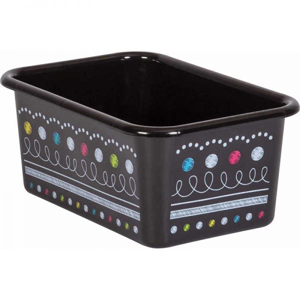 Teacher Created Resources Chalkboard Brights Small Plastic Storage Bin