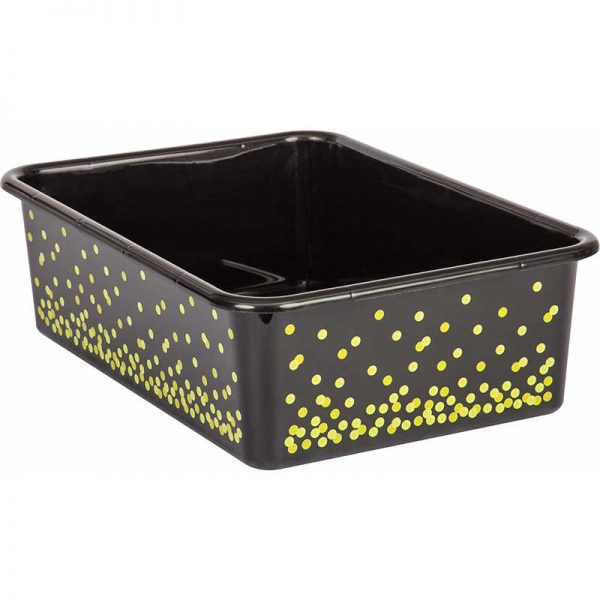 Teacher Created Resources Black Confetti Large Plastic Storage Bin