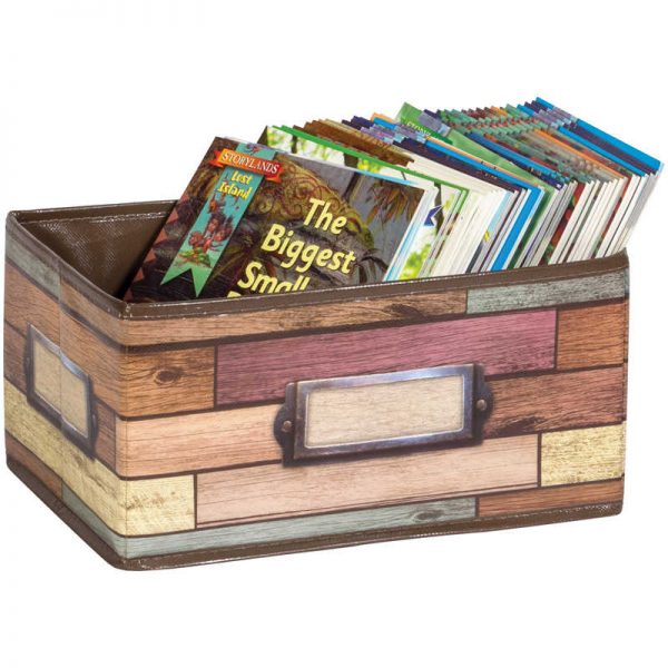 Teacher Created Resources Reclaimed Wood Small Storage Bin