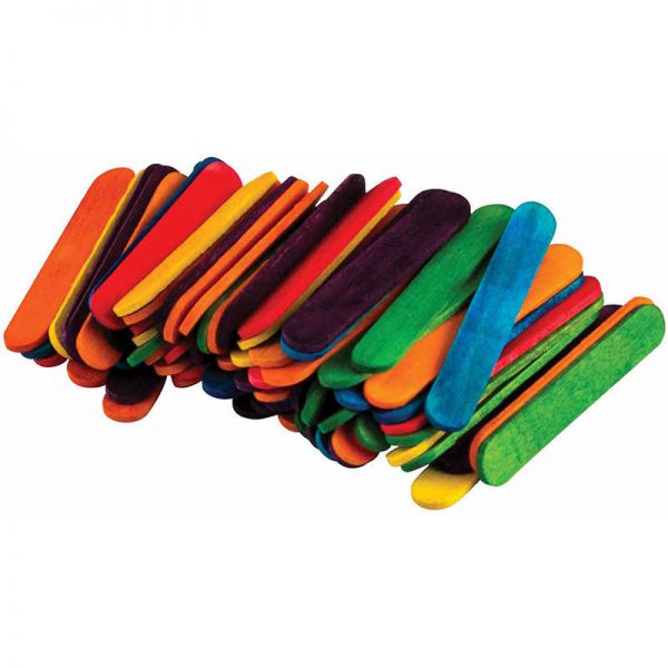 Teacher Created Resources STEM Basics: Multicolor Mini Craft Sticks, Pack of 100