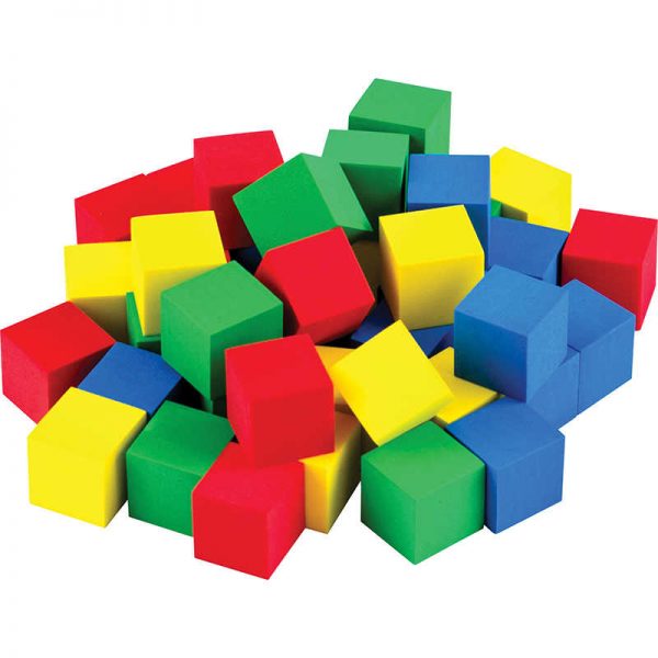 Teacher Created Resources STEM Basics: Multicolor 3/4" Foam Cubes, Pack of 40