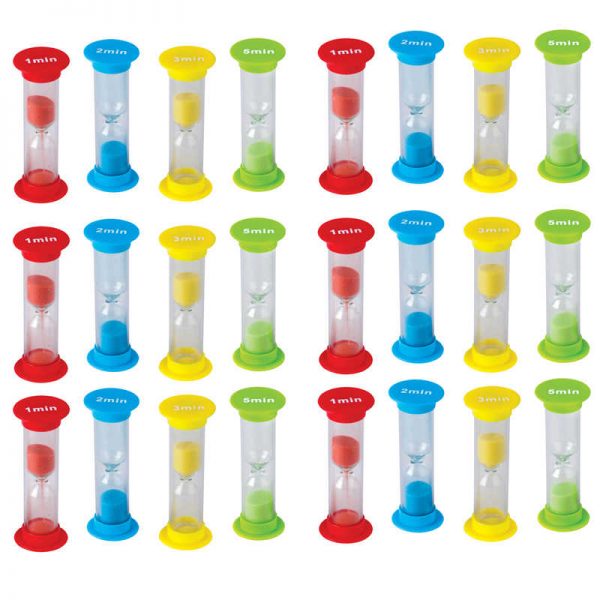 Teacher Created Resources Mini Sand Timers Combo Pack, 4 Per Pack, 6 Packs