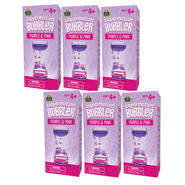 Teacher Created Resources Liquid Motion Bubbler, Purple & Pink, Pack of 6