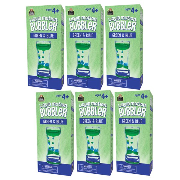 Teacher Created Resources Liquid Motion Bubbler, Green & Blue, Pack of 6