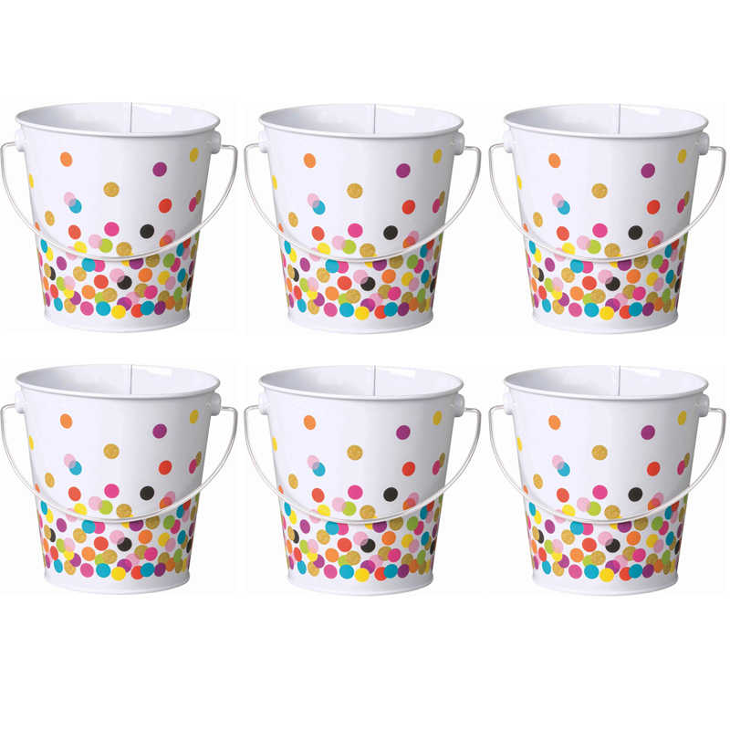 Teacher Created Resources Confetti Bucket, Pack of 6