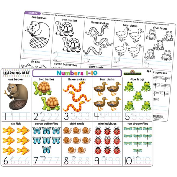 Teacher Created Resources Numbers 1-10 Learning Mat