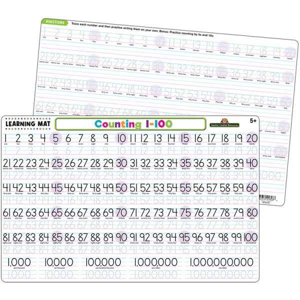 Teacher Created Resources Counting 1-100 Learning Mat