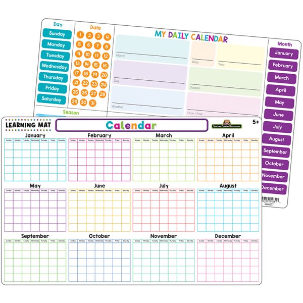 Teacher Created Resources Calendar Learning Mat