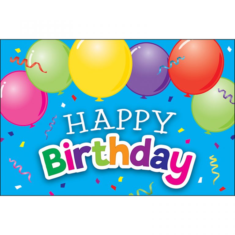 Teacher Created Resources Happy Birthday Balloons Postcards, Pack of 30