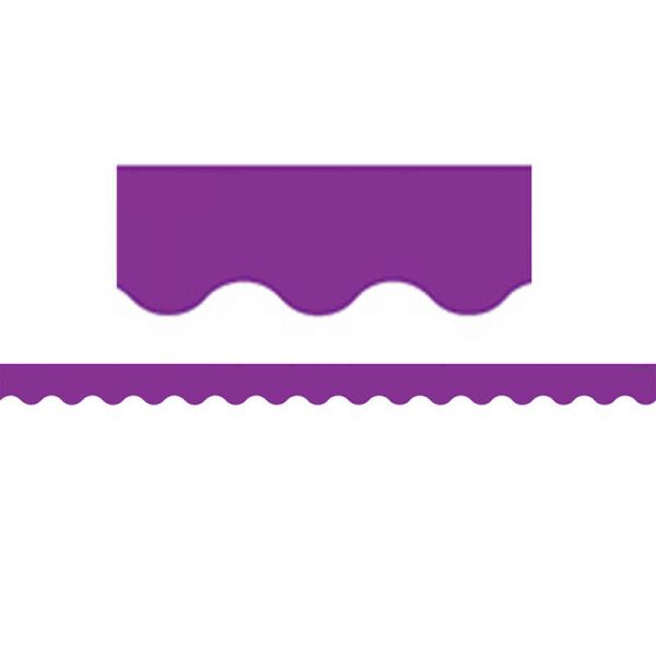 Teacher Created Resources Purple Scalloped Border Trim, 35 Feet