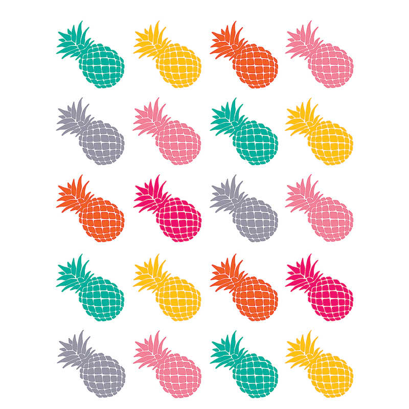 Teacher Created Resources Tropical Punch Pineapples Stickers, Pack of 120