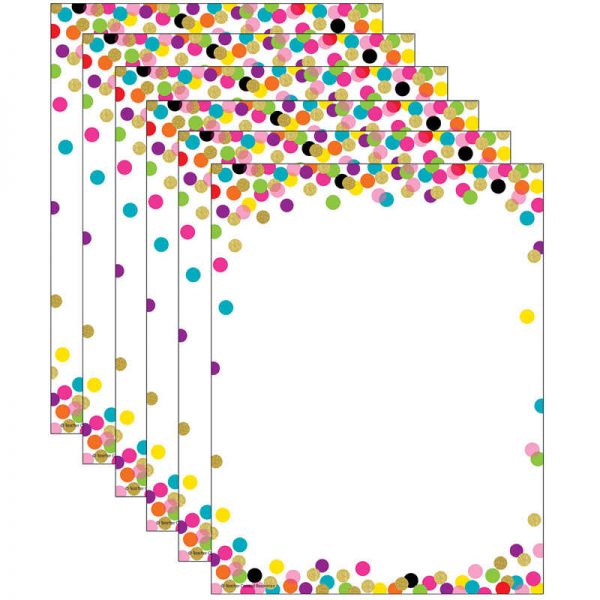 Teacher Created Resources Confetti Computer Paper, 8.5" x 11", 50 Sheets Per Pack, 6 Packs