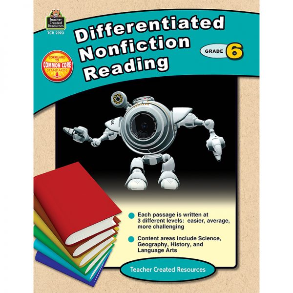 Teacher Created Resources Differentiated Nonfiction Reading, Grade 6