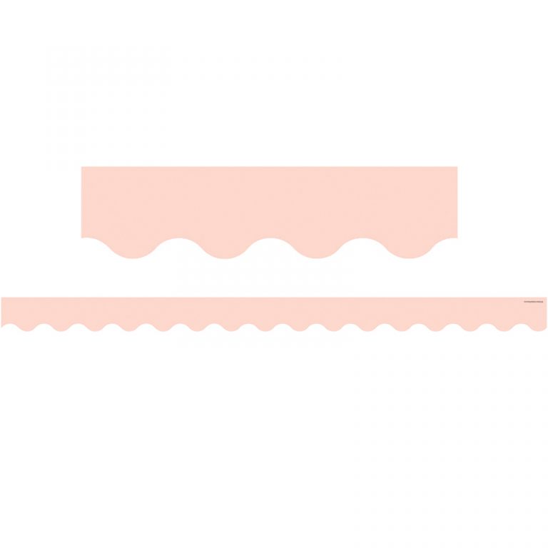 Teacher Created Resources Blush Scalloped Border Trim, 35 Feet