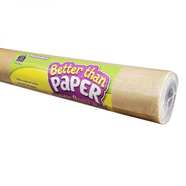 Teacher Created Resources Better Than Paper® Bulletin Board Roll, 4' x 12', Parchment, Pack of 4