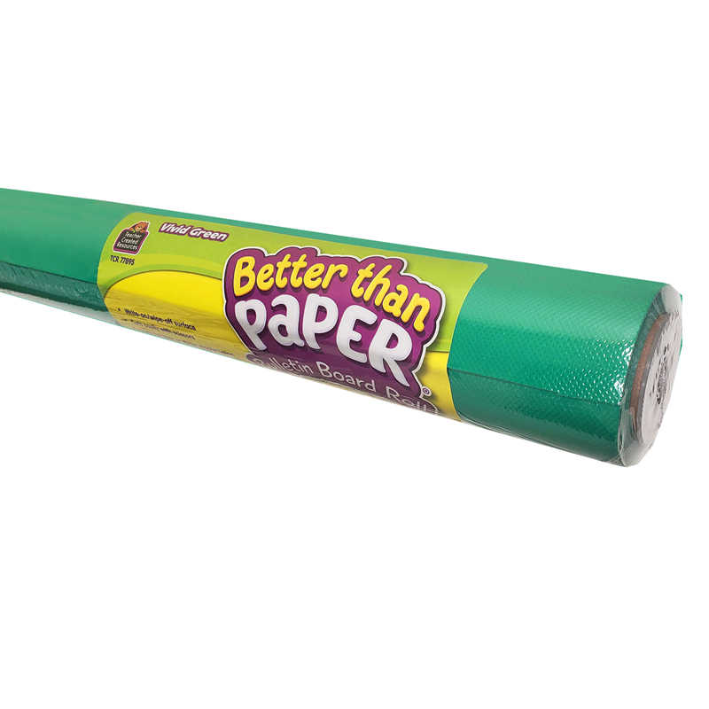 Teacher Created Resources Better Than Paper® Bulletin Board Roll, 4' x 12', Vivid Green, Pack of 4