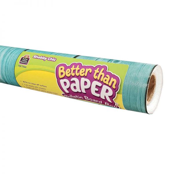 Teacher Created Resources Better Than Paper® Bulletin Board Roll, 4' x 12', Shabby Chic, Pack of 4