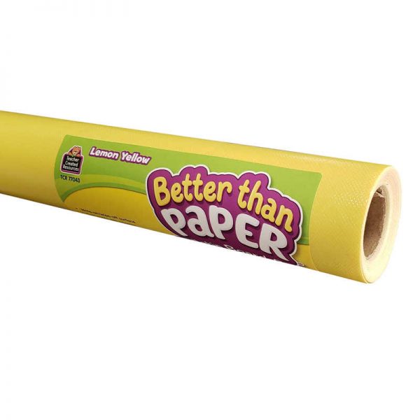 Teacher Created Resources Better Than Paper® Bulletin Board Roll, 4' x 12', Lemon Yellow, Pack of 4
