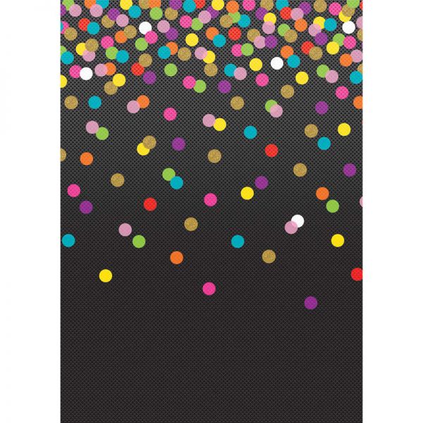 Teacher Created Resources Better Than Paper® Bulletin Board Roll, 4' x 12', Colorful Confetti on Black, 4 Rolls