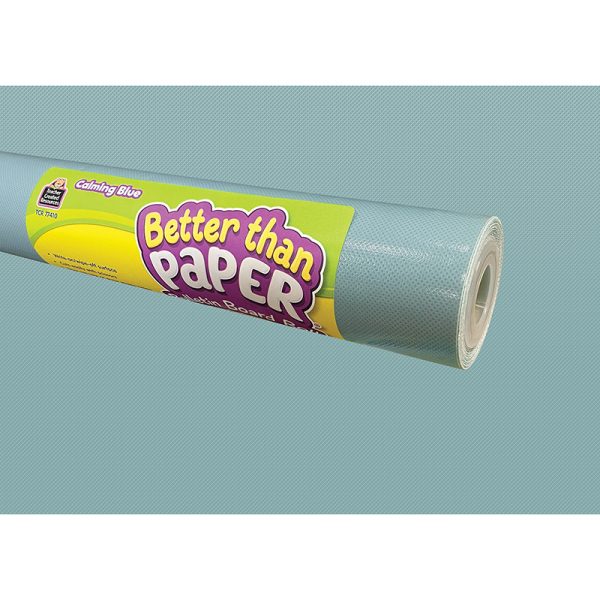Teacher Created Resources Calming Blue Better Than Paper Bulletin Board Roll, 4' x 12', Pack of 4