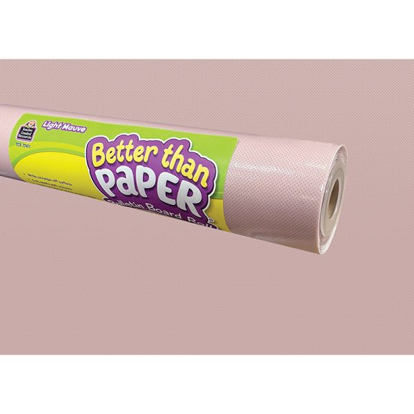 Teacher Created Resources Light Mauve Better Than Paper Bulletin Board Roll, 4' x 12', Pack of 4