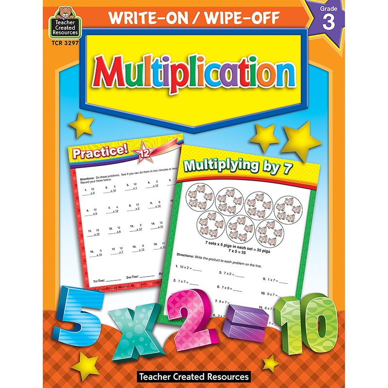 Teacher Created Resources Multiplication Write-On Wipe-Off Book, Grade 3