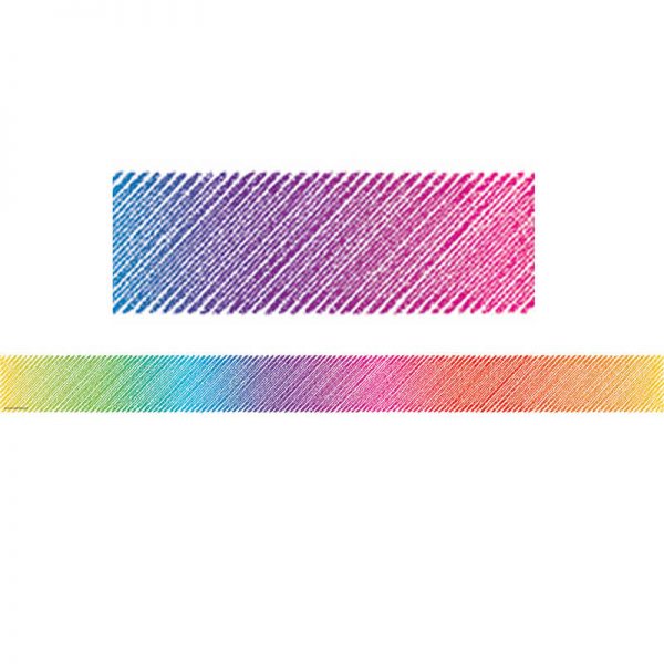 Teacher Created Resources Colorful Scribble Straight Border Trim, 35 Feet