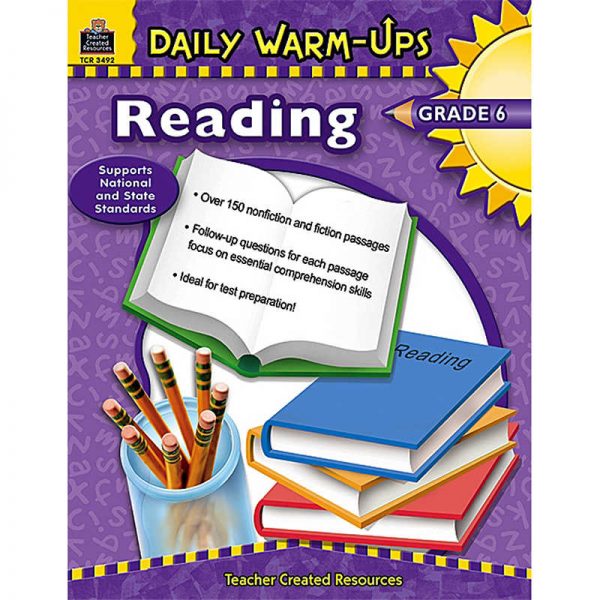 Teacher Created Resources Daily Warm-Ups: Reading Book, Grade 6