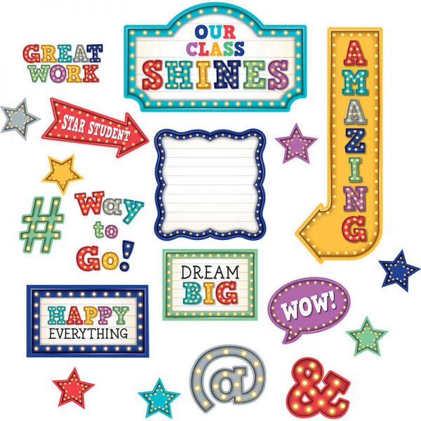 Teacher Created Resources Marquee Our Class Shines Bulletin Board Set
