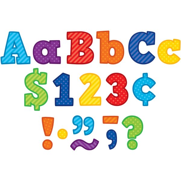 Teacher Created Resources Playful Patterns Bold Block 3" Letters Combo Pack, 443 Pieces