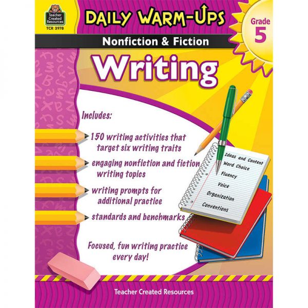 Teacher Created Resources Daily Warm-Ups: Nonfiction & Fiction Writing Book, Grade 5