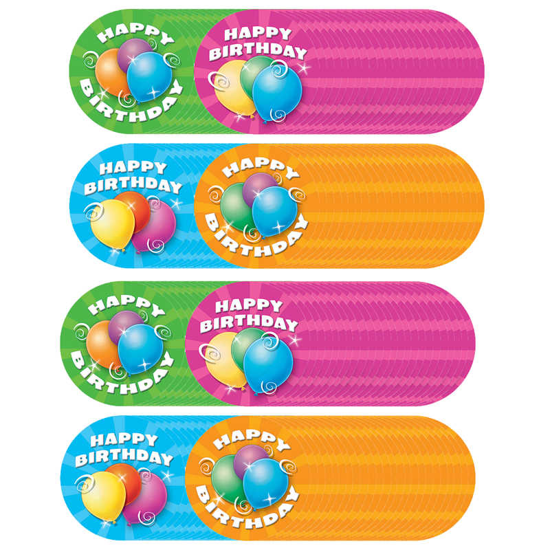 Teacher Created Resources Birthday Wear 'Em Badges, 32 Per Pack, 6 Packs