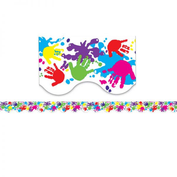 Teacher Created Resources Helping Hands Scalloped Border Trim, 35 Feet