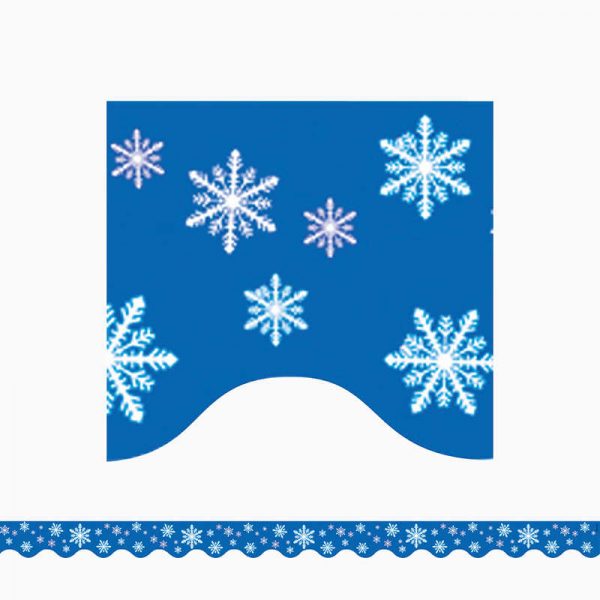 Teacher Created Resources Snowflakes Scalloped Border Trim, 35 Feet