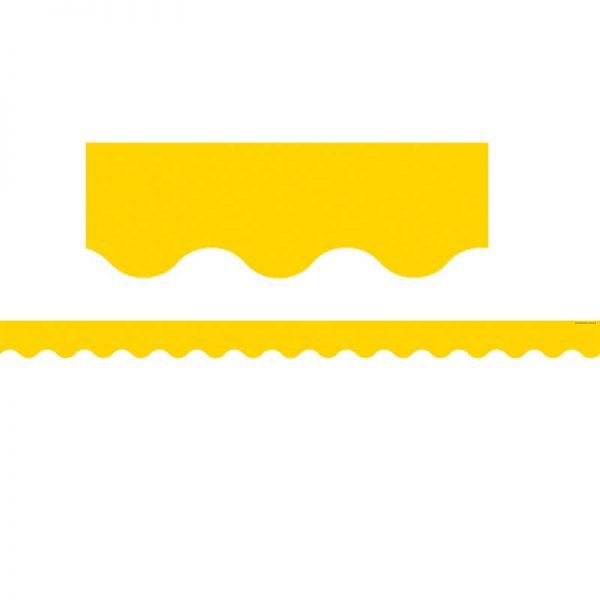 Teacher Created Resources Yellow Gold Scalloped Border Trim, 35 Feet