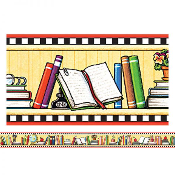 Teacher Created Resources We Love Books Straight Border Trim from Mary Engelbreit, 35 Feet
